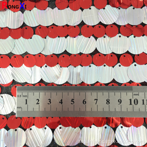 Gradient 12mm 18mm sequin lace fabric embroidery